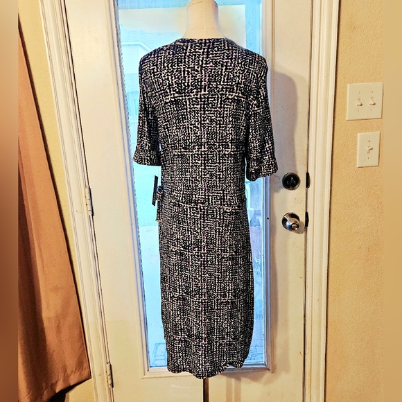 Apt. 9 Geometric Print Faux Wrap Dress Size Medium  NWT - Picture 3 of 6